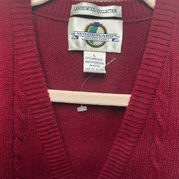 Vintage 90s LambsWool Cable Knit Sweater-Vest Preppy Academia Grandpacore Unisex - Picture 8 of 9